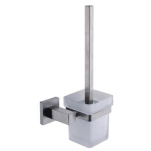 Quality Bathroom accessions toilet brush holder ABS plastic brush 304 stainless steel handle glass holder wholesale