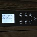 Touchscreen Lockable Glass Door Brown Wood Cabinet Cigar Cooler Humidor