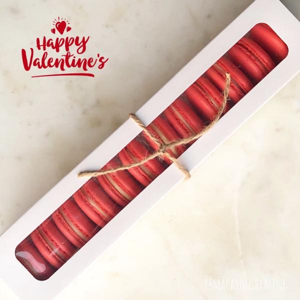 Cheap 6in1 23cm Length Macaron Window Box Empty Valentines Chocolate Box for sale