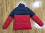 Women'S Cotton Padded Jacket Winter Ladies Quilted Coat With Hood Red