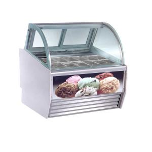 Quality 1200*1130*1350mm 12 Pans CE Ice Cream Display Chiller wholesale
