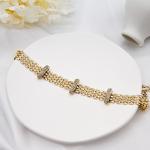 Name Initial Fashion Jewelry Necklaces Transparent Rhinestones Trending Beaded