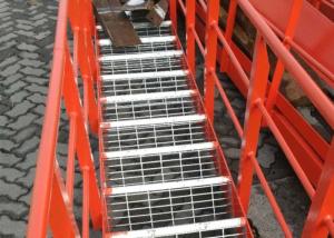 Quality Expanded Steel Stair Treads Grating , Galvanized Bar Grating Stair Treads wholesale