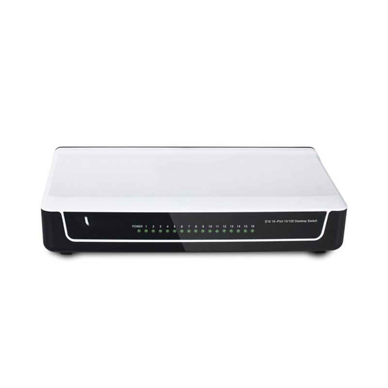 Full-Duplex Communication Mode Customizable 16 Port RJ45 Desktop Ethernet Switch 10/100Mbps Auto-Negotiation Network Switch