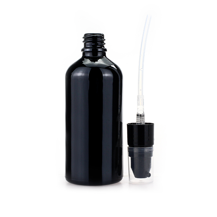 Black Glass Dropper 100ml Pipette Bottle Customized Cosmetic Bottle