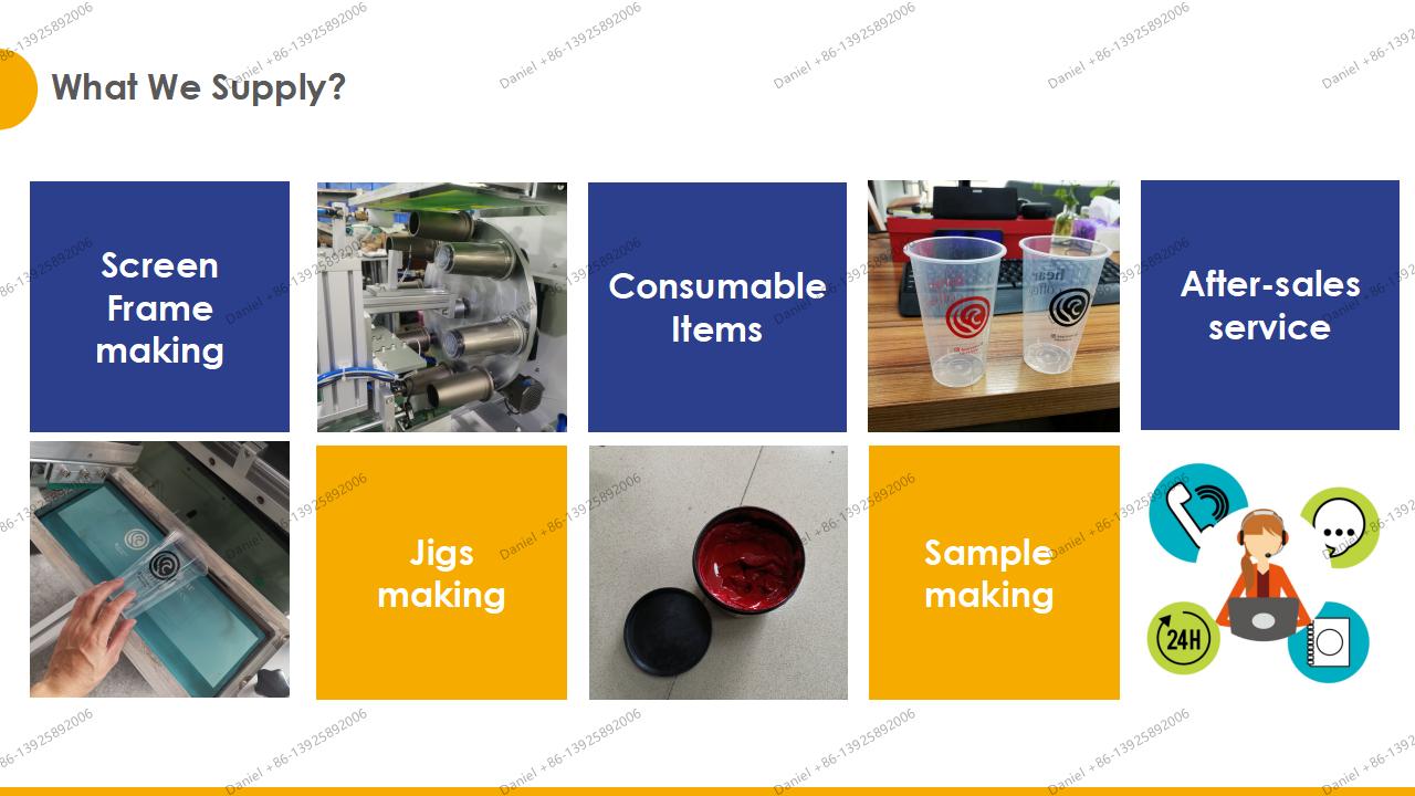  automatic multi color plastic cups screen printing machine