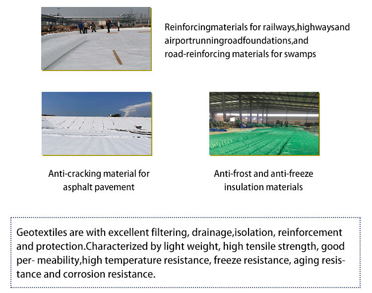 Waterproof PP Geotextile Membrane for Slope Protection and Railway Drainage Isolation