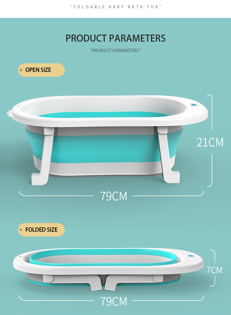 OEM/ODM Foldable Infant Bath Tub With Temperature Sensing Safe And Stable