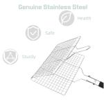 Multi Purpose Stainless Steel Bbq Grill Net Rectangular 30cm