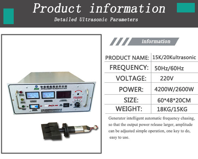 Face Mask Machine Parts , 380V Ultrasonic Welding Components 4200w