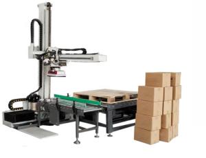 China Servo Box Robot Palletizer Machine For Bottles Bags Cartons 600kg on sale