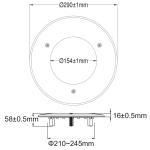 ABS Lamp Body + Stainless Steel Cover Ultra Flat Wire out PAR56 Small Concrete
