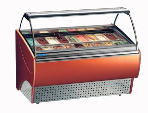 Quality High Perspective Ice Cream Freezer Display Cabinet Zero Heat Emission wholesale