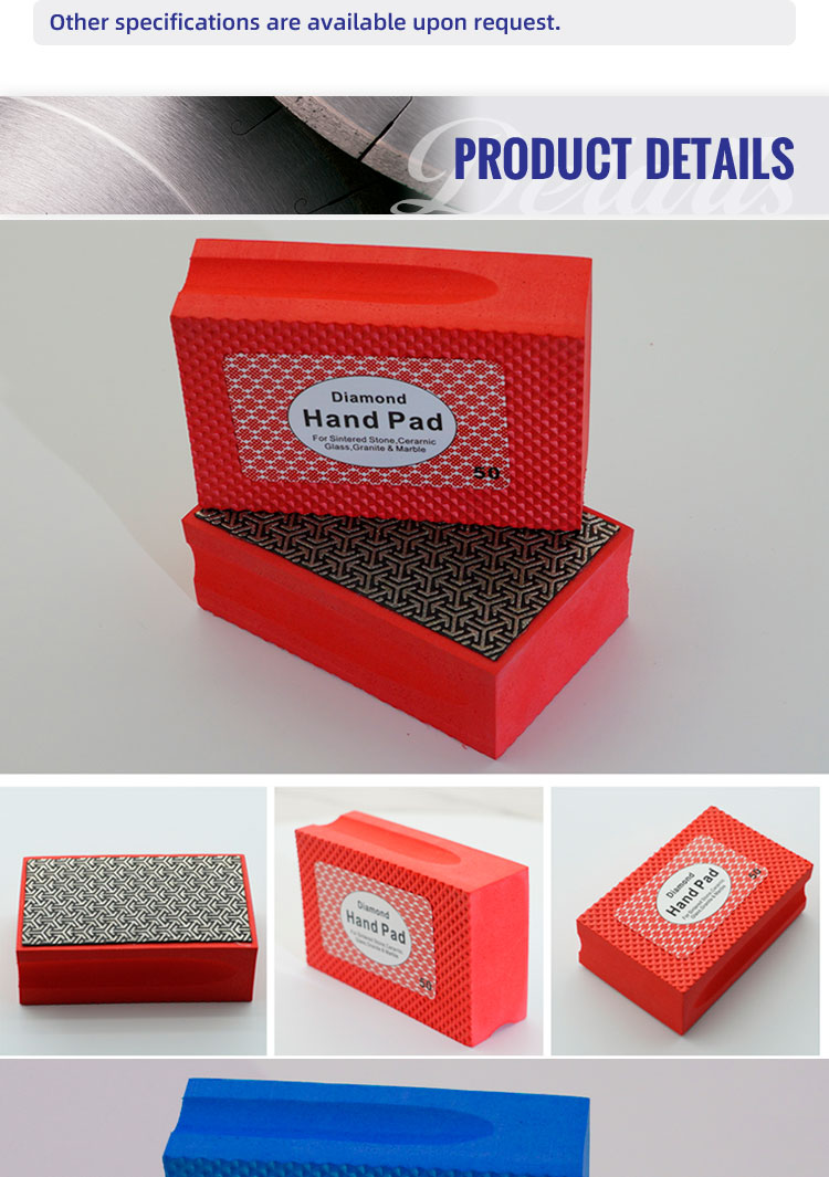 Electroplated Sponge Diamond Hand Polishing Sanding Block Pads For Marble Granite Ceramic Tile