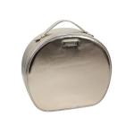 OEM Welcome Zippered Circular Makeup Organizer With Metal Plate