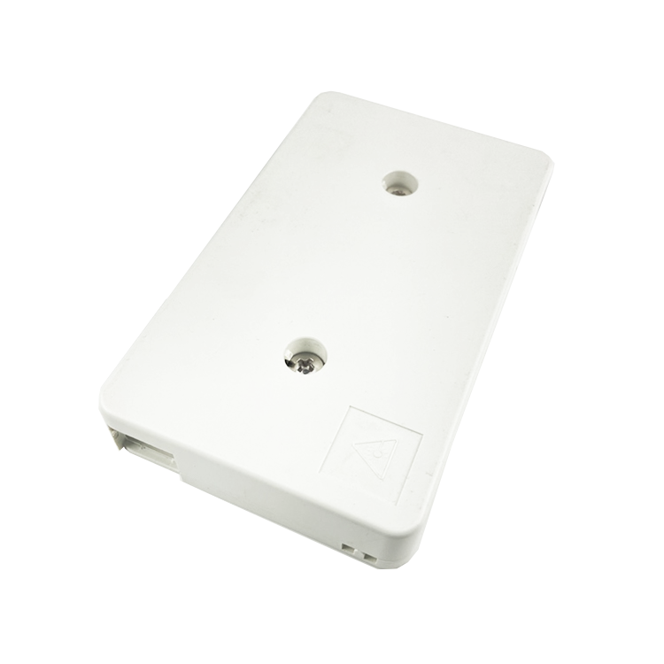 ABS 2-Cores Plastic Fiber Optic Faceplate Socket Panel For Indoor FTTX Network