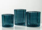 Custom color Empty Heat-resistant Thick Glass Candle Holders for Scented Candle