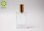 Thick Bottom Square Clear Glass Perfume Atomiser Bottles Capacity 100ml