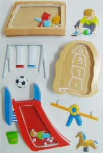 Quality Kindergarten Playground Vintage Puffy Stickers , Soft Decorative Sticker Sheets wholesale