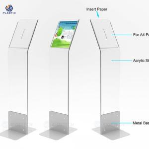 Quality Double Sided Freestanding Acrylic Poster Holder A4 For Advertising Custom Style wholesale