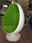 Modern Fiberglass Frame Aviator Egg Pod Leather Chair with cushion