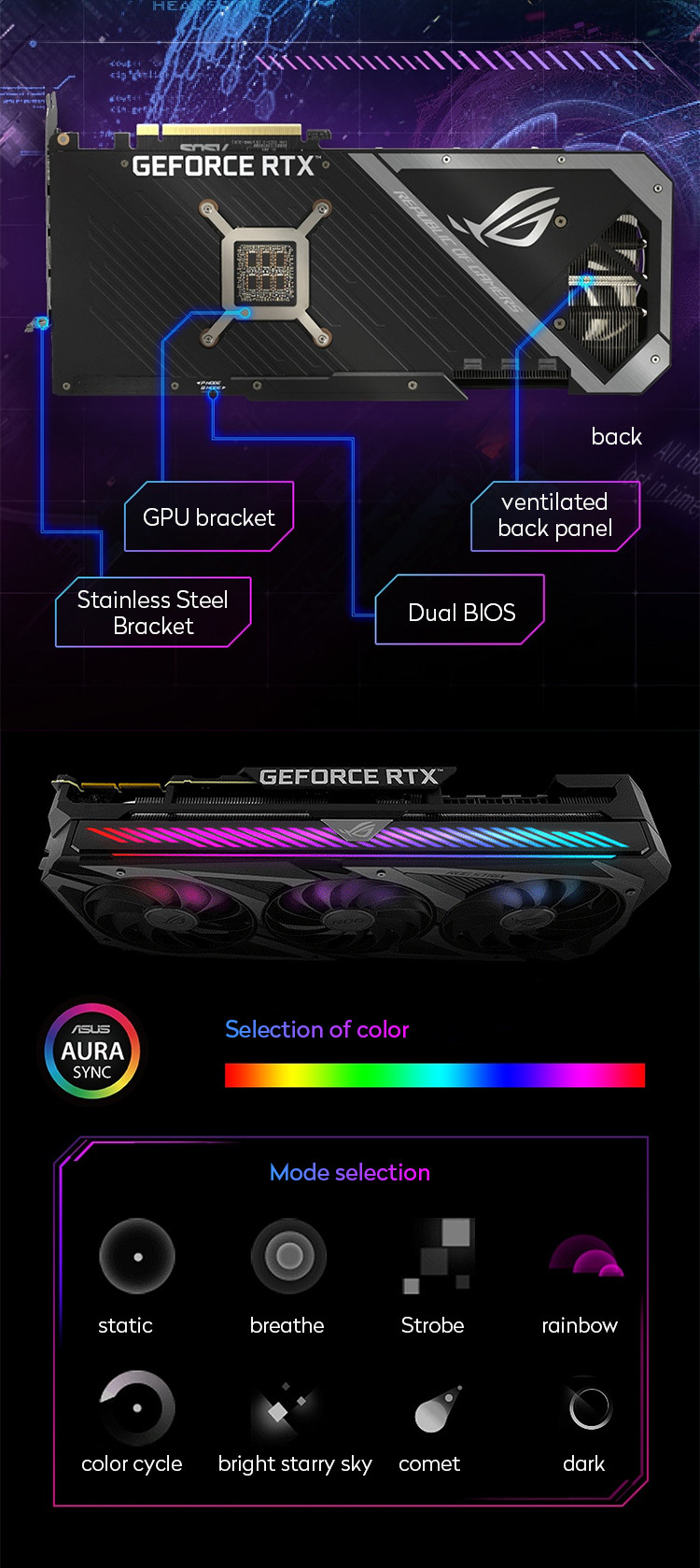 DirectX 12 Computer Graphics Card ROG-STRIX-RTX3080-O10G-GAMING ASUS Graphics Card