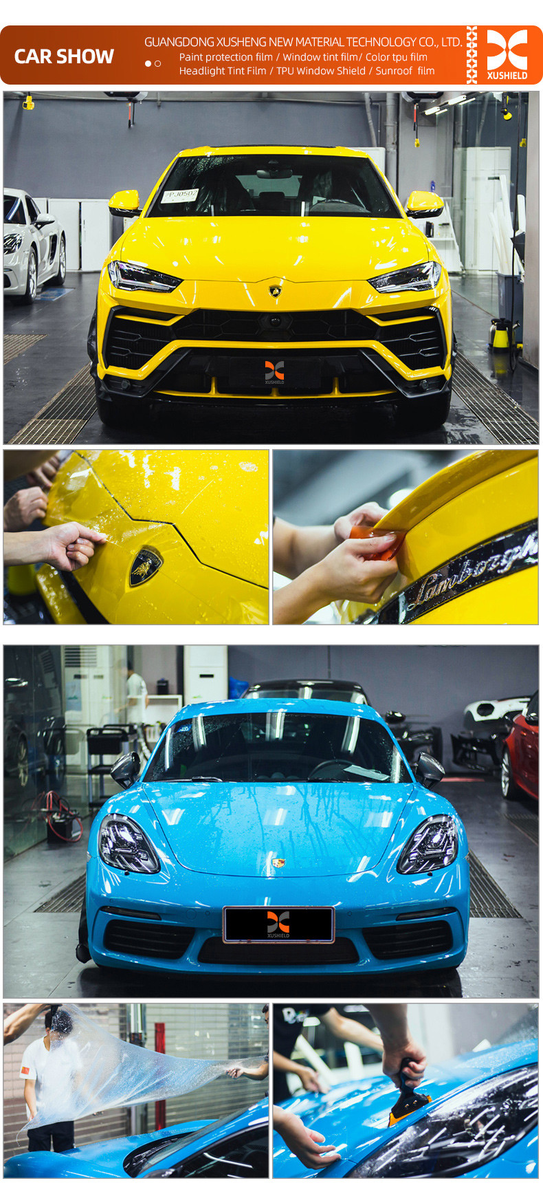 XUSHIELD PPF Film Self Healing TPU Stealth Film Glossy Matte Black Car Paint Protection Film Clear Car Wrap Proteccion