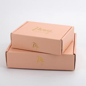 Quality Meduim Size Gold Logo Cosmetic Packaging Box For Mailing Beauty Products wholesale
