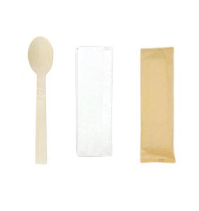 Quality 7'' Disposable Wrapped Cutlery Kit Biodegradable Spoon And Napkin Party Supplies wholesale