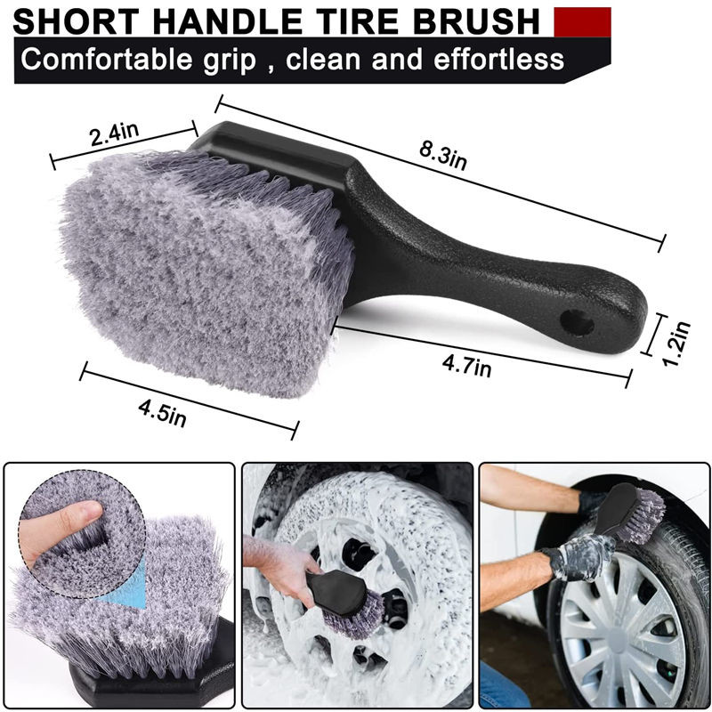 16Pcs Bendable Wheel Brush For Car Alloy Tire Detailing