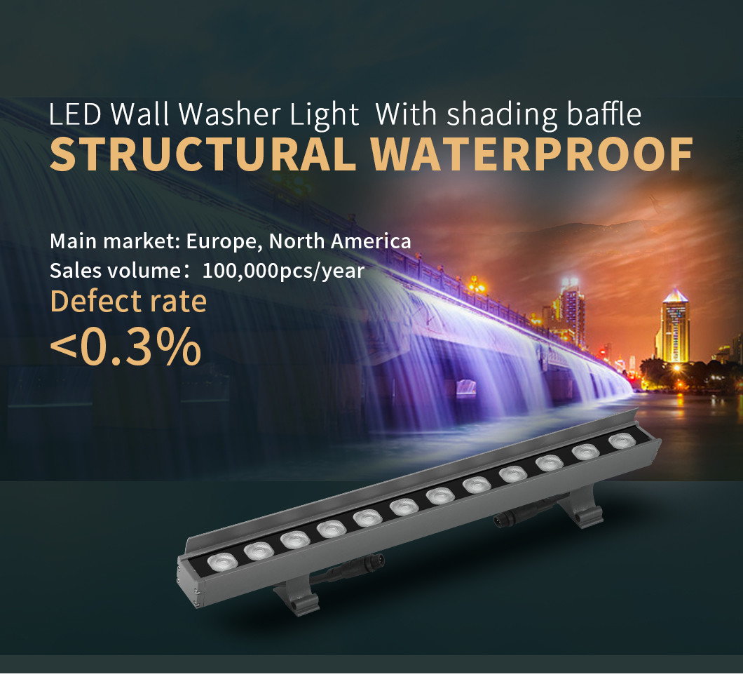 Outdoor 800ma 1200LM Linear Led Wall Washer 18W SMD2835