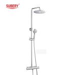Round Dual Shower Head Wall Mounted Chrome Stainless Steel Bath Bathroom