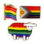 Rainbow Metal Enamel Pins Company Custom Button Badge Pin 1 Inch