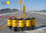 Accident Car Highway Roller Barrier System Anti Collision Yellow / Red Color