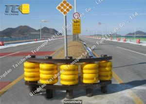 Quality Accident Car Highway Roller Barrier System Anti Collision Yellow / Red Color wholesale