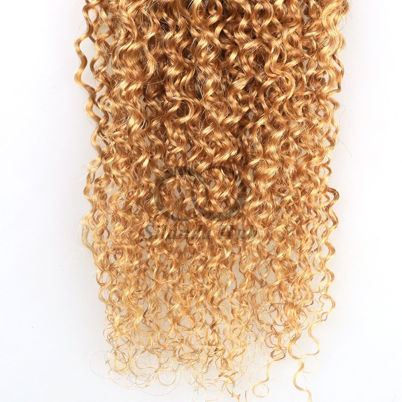 #T1B/27 Kinky Curly Remy Human Hair Bundles Sew In Weave Bundles Brazilian Bundle Deals