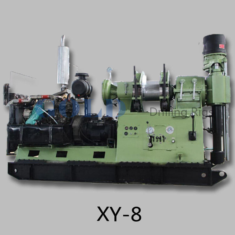 Deep coring drilling rig XY-8, large borehole drilling, it can adopt electric power unit