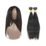 8A Grade 360 Lace Frontal Closure 2 Bundles Without Chemical Processed