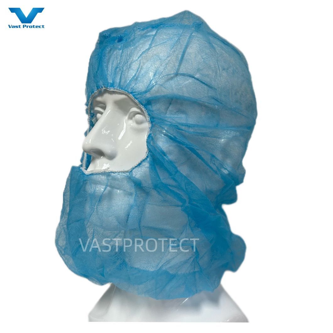 Food Processing Industry Workshop Factory Head Cover Polypropylene Non-Woven PP Ninja Balaclava Hood Astronaut Space Pirate Cap