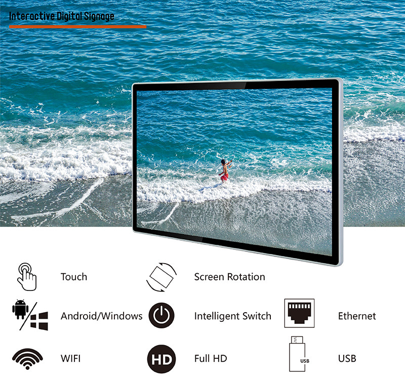 55Inch Commercial Digital Signage Display Interactive Touch Screen