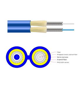 Quality GJSFJV Armored Single Mode Fiber Optic Cable G657 Duplex Zipcord wholesale