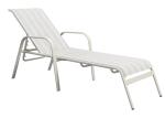 Aluminum Frame Teslin Seat Durable Structure Outdoor Sunbed