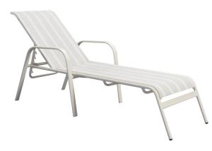 Quality Aluminum Frame Teslin Seat Durable Structure Outdoor Sunbed wholesale