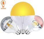 Edison Decorative Filament Bulbs Silver LED Globe Light Bulbs 4W 6W G80