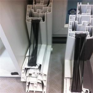 Quality Single Double Glass UPVC Extrusion Profiles Lead Free 1.8mm 2.0mm 2.8mm Thickness wholesale