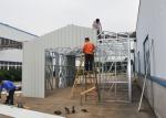 China White Moisture Proof Construction Steel Metal Shelters / Car Sheds With