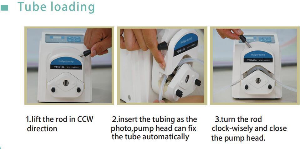 easy operation and wide flow range peristaltic pump head