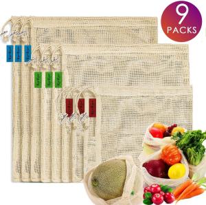 Quality SA8000 TUV Organic Cotton Drawstring Bags Reusable Shopping Produce Bags OEM wholesale