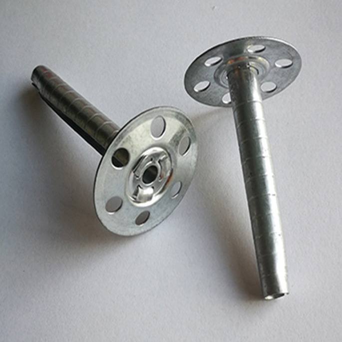 Silver Color Metal Insulation Fixings , Mechanical Fasteners For Rigid Insulation