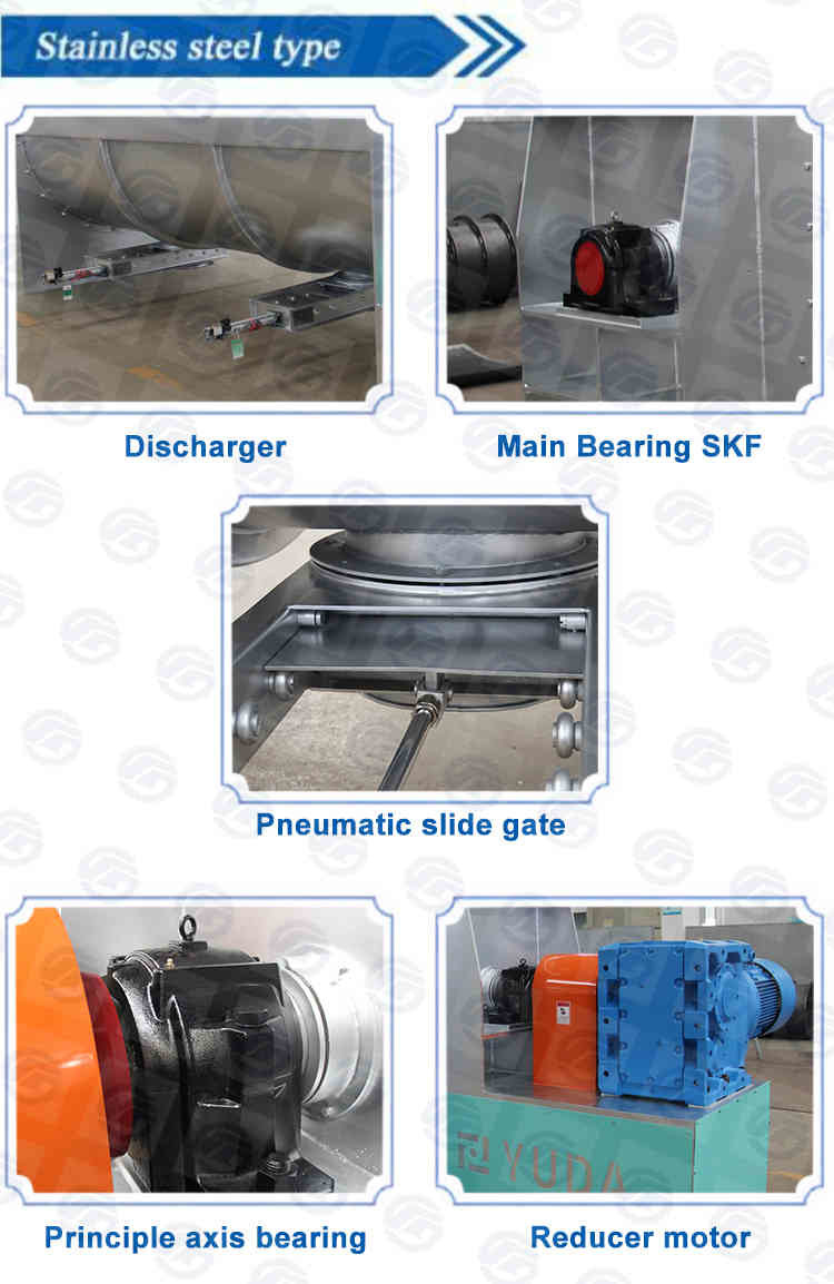 1200kg/Batch 15KW Cattle Feed Mixer Machine Ribbon Blender For Powder Mixing